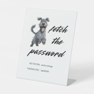 Niedlicher Hund WiFi Internet Sockelschild