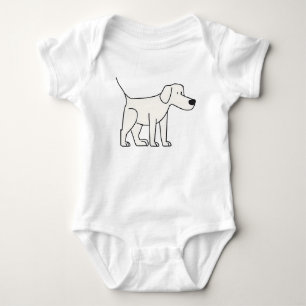 Niedlicher Hund Zeichnend Baby Strampler