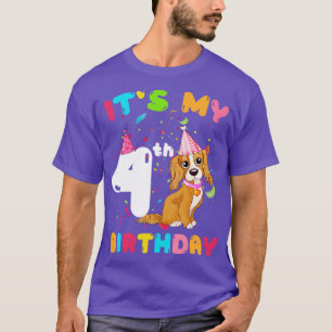 Niedlicher Hund zu meinem 4. Geburtstag T-Shirt