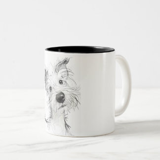 Niedlicher Hund Zweifarbige Tasse