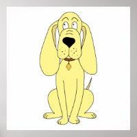 Niedlicher Hunde Cartoon. Gelber Hund.