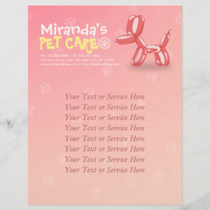 Niedlicher Hundeballon Pflege von Haustieren Pfleg Flyer