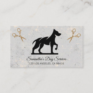 Niedlicher Hundebau Elegant Shears Business Card Visitenkarte