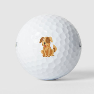 Niedlicher Hundecharakter Golfball