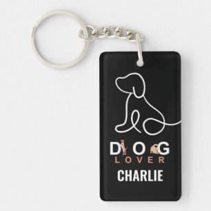 Niedlicher Hundefreund personalisierter Name & Fot Schlüsselanhänger