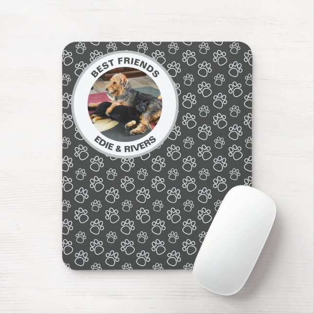 Niedlicher Hundefußdruck Mousepad (Mit Mouse)