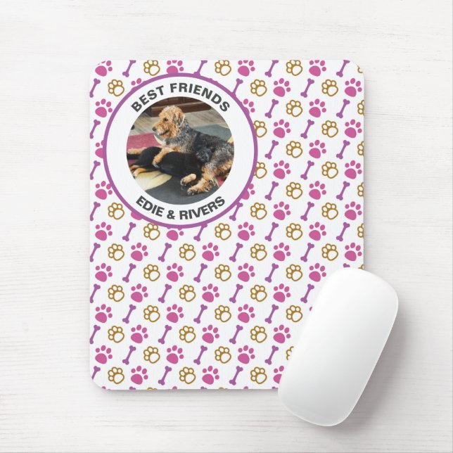 Niedlicher Hundefußdruck Mousepad (Mit Mouse)