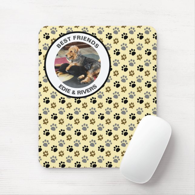 Niedlicher Hundefußdruck Mousepad (Mit Mouse)