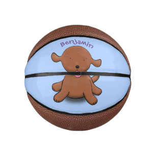 Niedlicher Hundehund - blauer Cartoon Mini Basketball