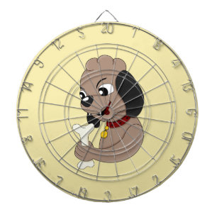 Niedlicher Hundehund Cartoon Dartboard Dartscheibe