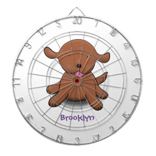 Niedlicher Hundehund Cartoon Dartscheibe