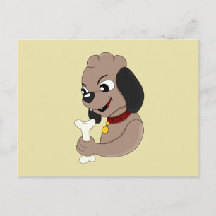Niedlicher Hundehund Cartoon Postkarte