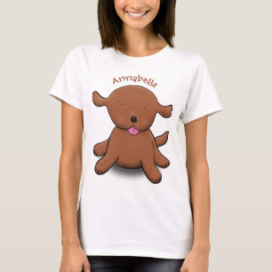 Niedlicher Hundehund Cartoon T-Shirt