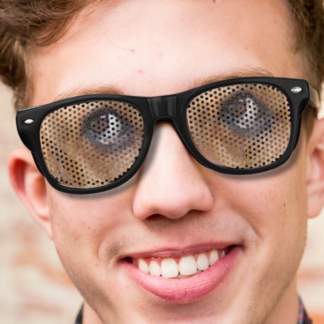 niedlicher Hundehund Sonnenbrille (cute puppy dog golden retriever eyes retro sunglasses)