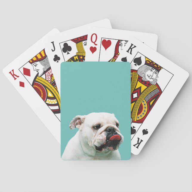 Niedlicher Hundehund Spielkarten (Rückseite)