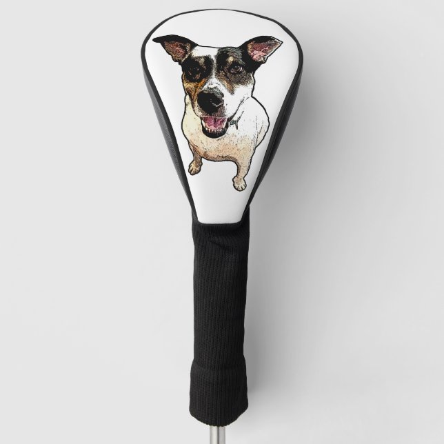 Niedlicher Hundekopf Golf Headcover (Vorderseite)