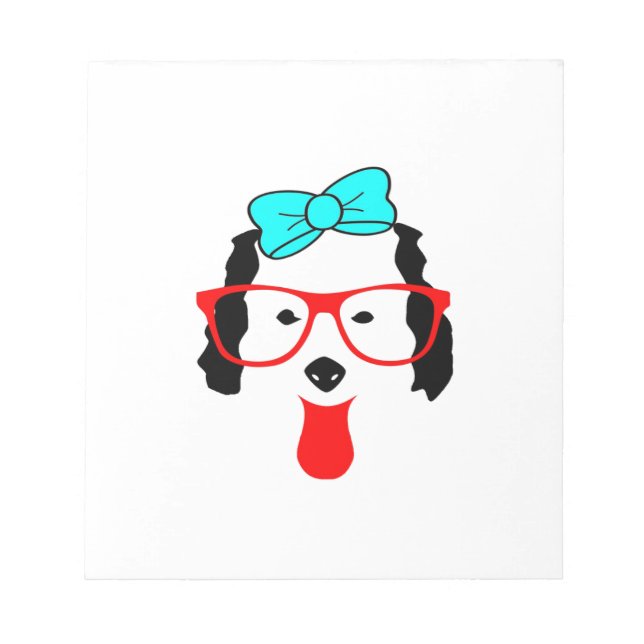 Niedlicher Hundekopf Zeichnend Notizblock (Vorderseite)