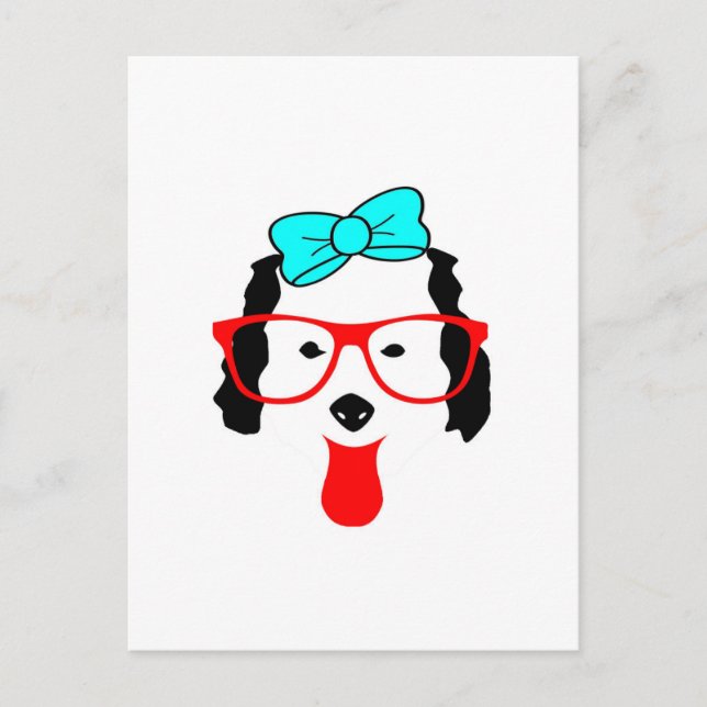 Niedlicher Hundekopf Zeichnend Postkarte (Vorderseite)