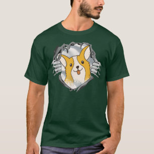 Niedlicher Hundekorgis für Mädchen und Frauen Herz T-Shirt