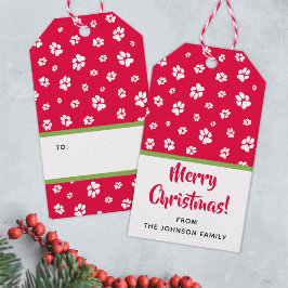 Niedlicher Hundekuppeldruck Rot Geschenkanhänger