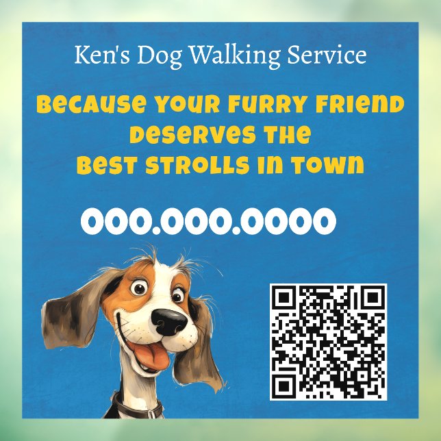 Niedlicher Hundewandern Fensteraufkleber (Blatt 3)