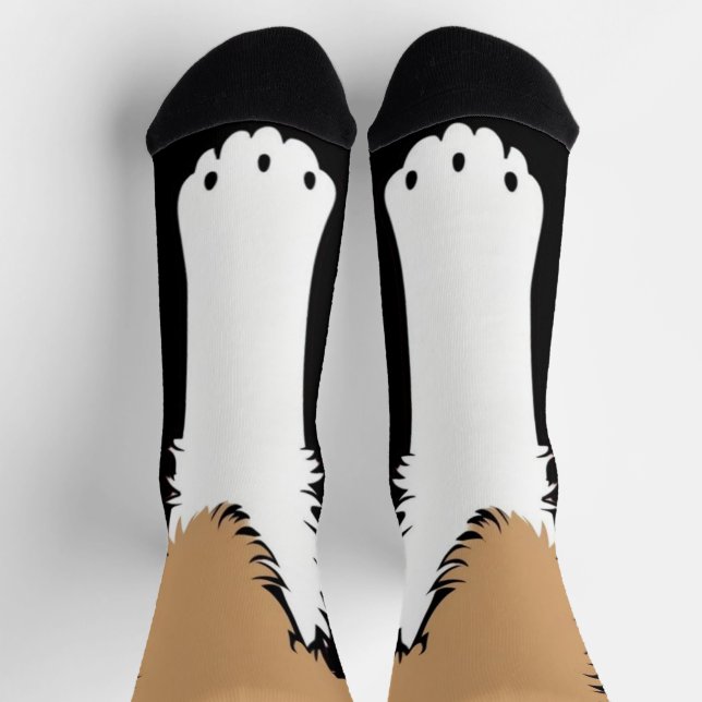 Niedlicher Hundewelpe Feet Pfote Socken (Oben)