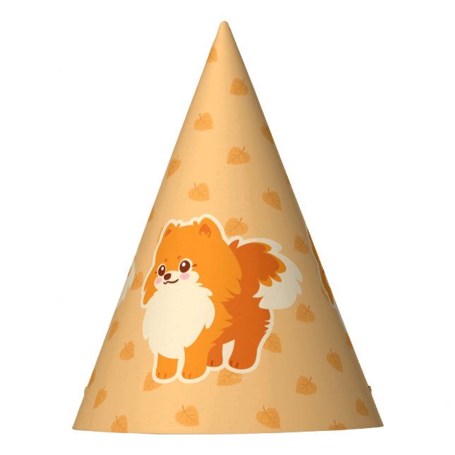 Niedlicher HundKawaii Spitz Partyhütchen (Vorderseite)