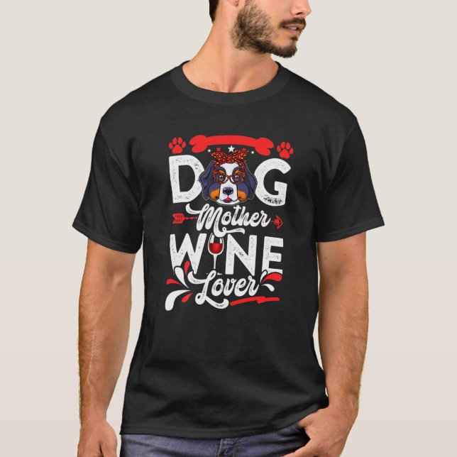 Niedlicher Hundstag Mutter Berner Bergwelse Mutter T-Shirt (Vorderseite)
