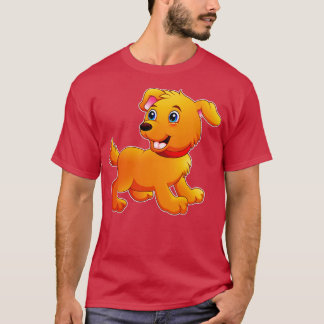 Niedlicher Hundtoon Funny Illustration für Kinder T-Shirt