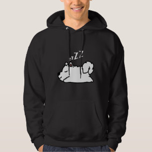 Niedlicher Husky Hund Welpenschlafen Hoodie