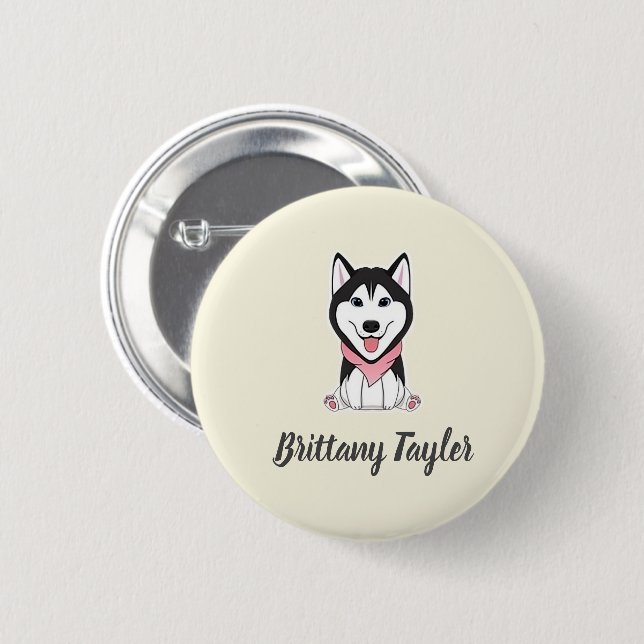 Niedlicher Husthund Button (Vorne & Hinten)