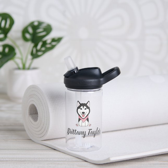 Niedlicher Husthund Trinkflasche (Yoga)