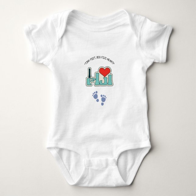 "Niedlicher "I Liebe Fiji" Baby Jumper - Island Li Strampler (Vorderseite)