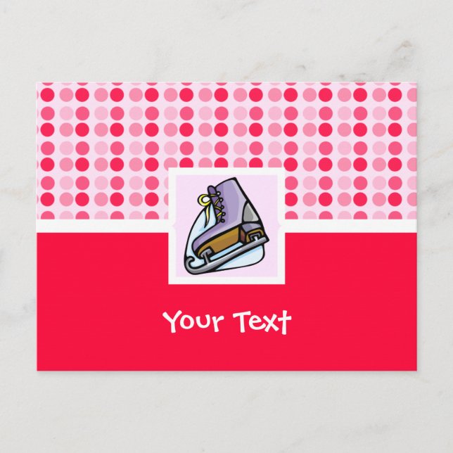 Niedlicher Ice-Skate Postkarte (Vorderseite)