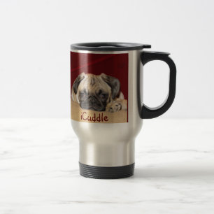 Niedlicher iCuddle Mops-Welpe Reisebecher