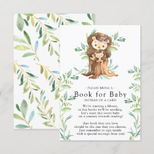 Niedlicher Igel Baby Shower Book for Baby Card Begleitkarte