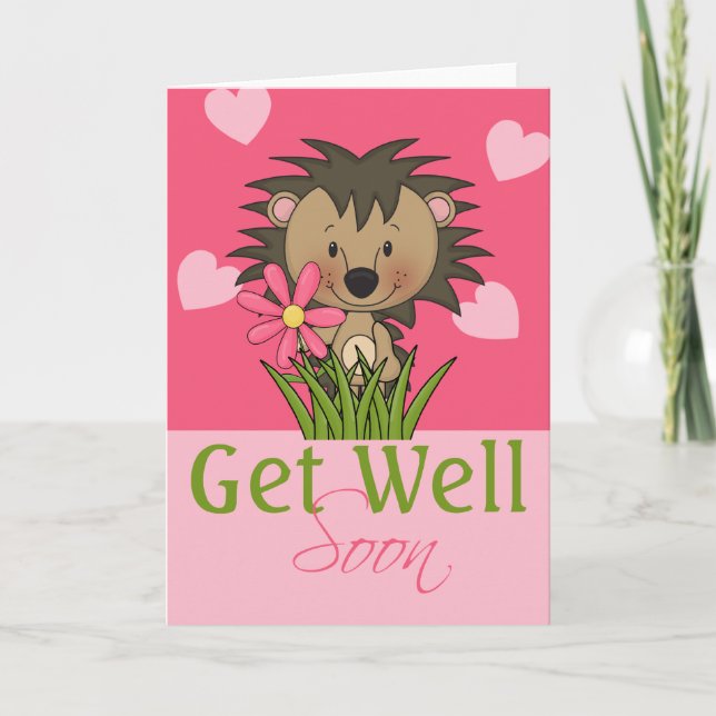 Niedlicher Igel, bald wieder gesund Karte (Vorderseite)