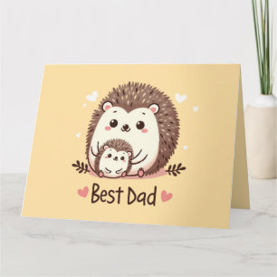 Niedlicher Igel Bestes Vater Vatertag Geschenk Karte