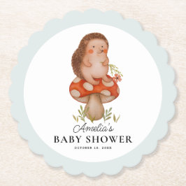 Niedlicher Igel Blue Baby Dusche Untersetzer