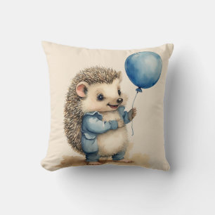 Niedlicher Igel Blue Balloon Boys Kissen