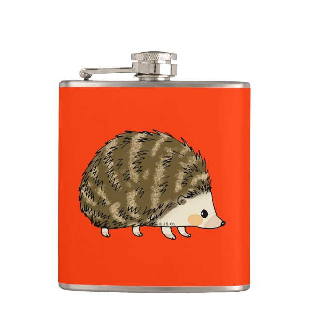 Niedlicher Igel Flachmann (Vorderseite)