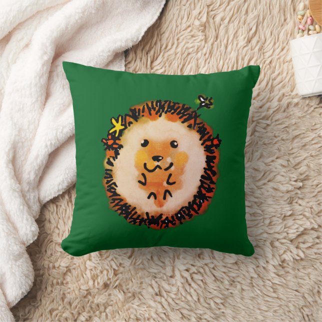 Niedlicher Igel im Herbst Kissen (Decke)