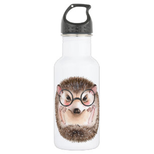 Niedlicher Igel in Aquarellfarben Edelstahlflasche
