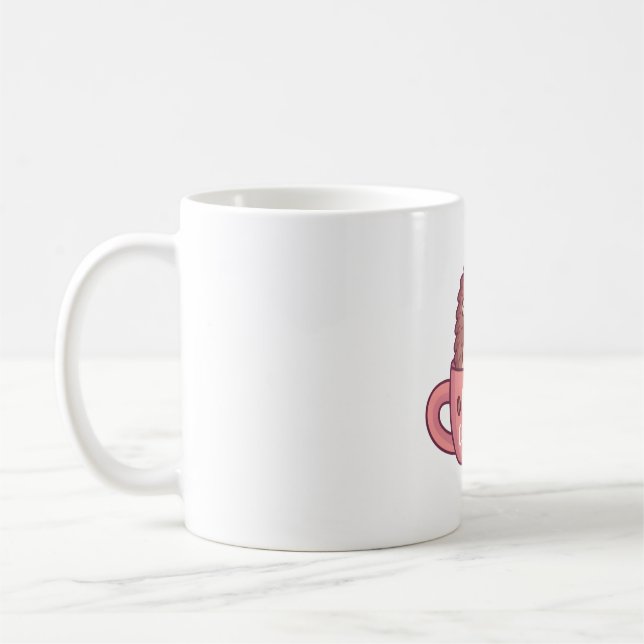 Niedlicher Igel in der Tasse, Hog Coffee Funny Kaffeetasse (Links)