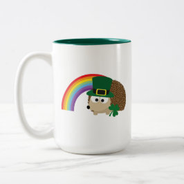 Niedlicher Igel Leprechaun Zweifarbige Tasse