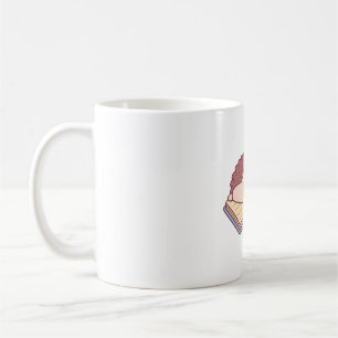 Niedlicher Igel Lesen eines Buches Kaffeetasse
