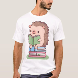 Niedlicher Igel Lesen eines Buches T-Shirt