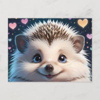 Niedlicher Igel mit großen blauen Augen