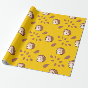 Niedlicher Igel Nahtloses Wrapping Paper für Herbs Geschenkpapier