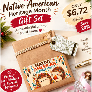 Niedlicher Igel Native American Heritage Monat Her Rechteckiger Aufkleber